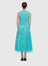 Cleo Lace Sleeveless Midi Dress Turquoise