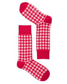  Red Gingham Socks