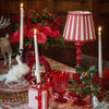 Red Stripe Scallop Lamp Shade