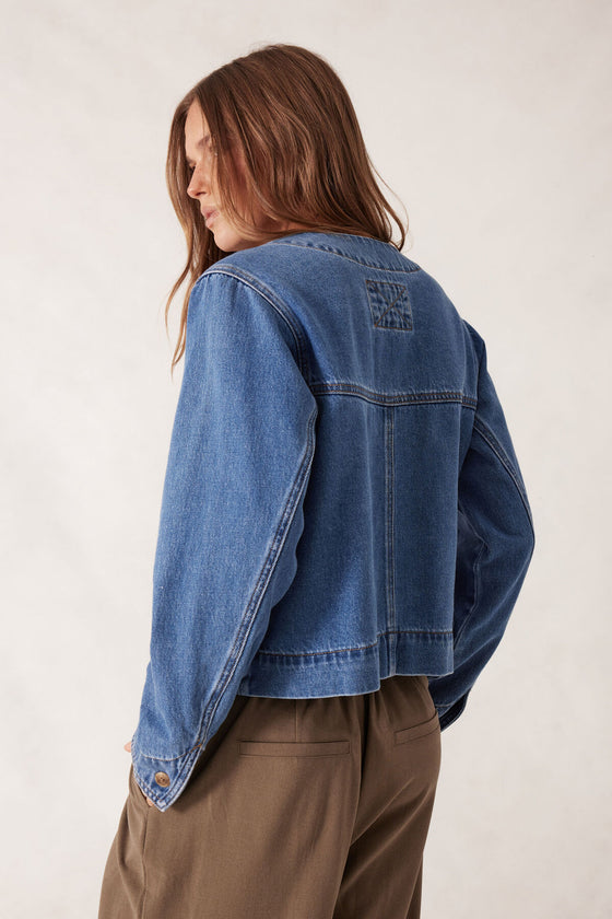 Collarless jkt