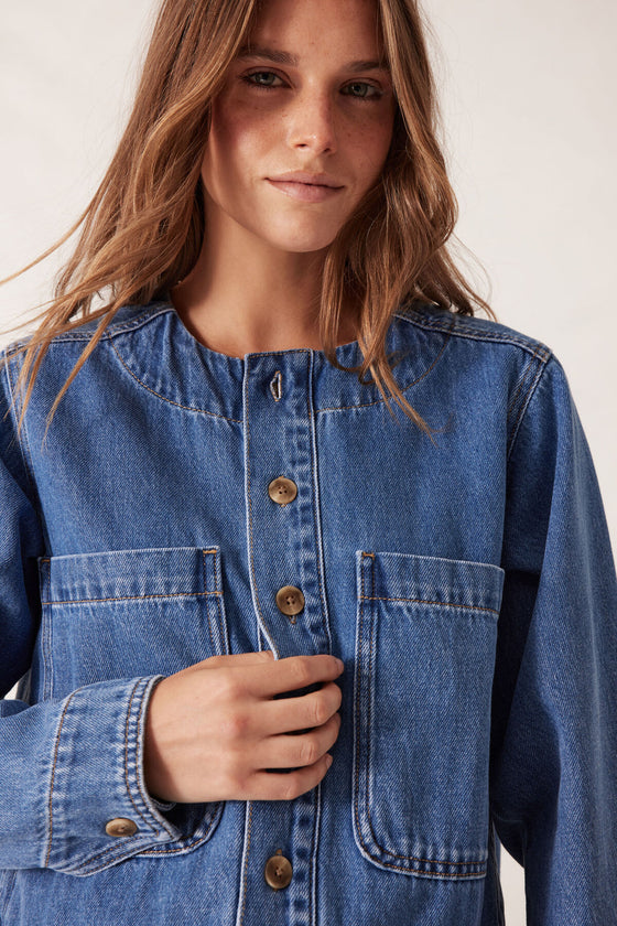 Collarless jkt