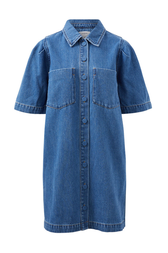 Dylan Pleat Sleeve Boxy Dress