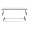 Cloe Console Brass White Marble