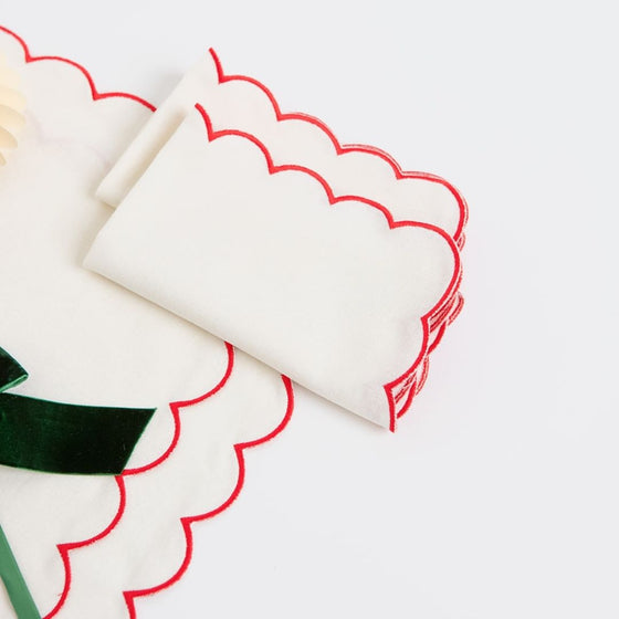 A Touch of Red Napkins - Set of 4