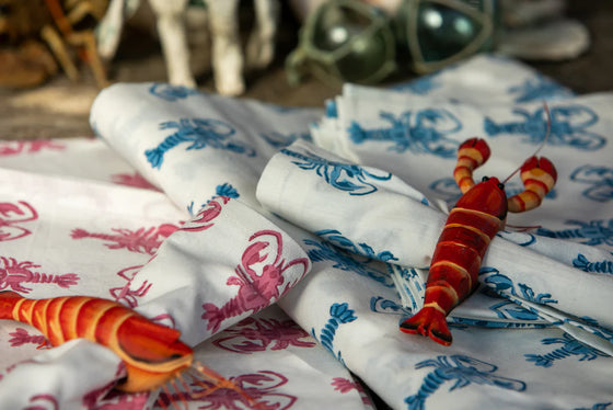 Lobster Napkin 4 Pink