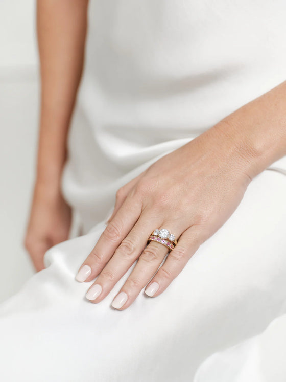 Meg Gold Plate 3 Stone Ring