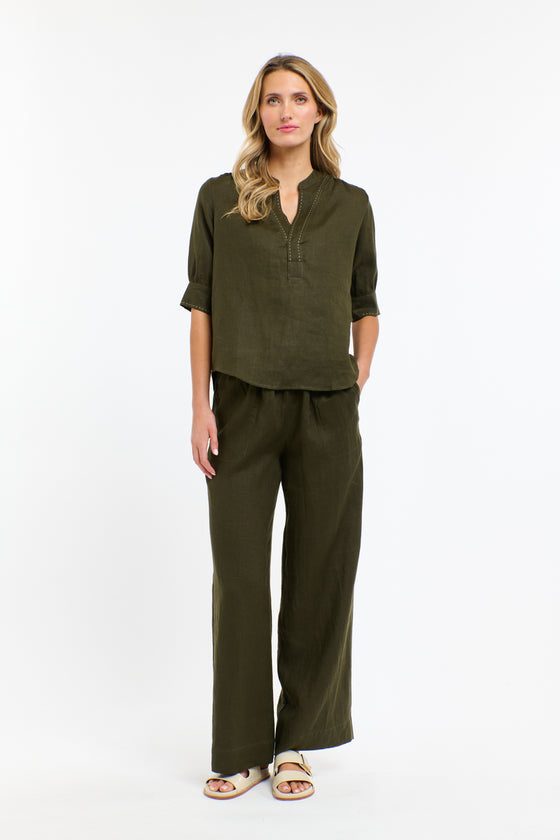Perry Linen Drawcord Pant