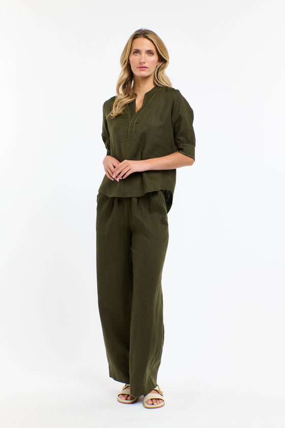 Perry Linen Drawcord Pant