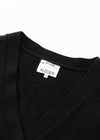 145 Cashmere Seam Detail Cardi - Black