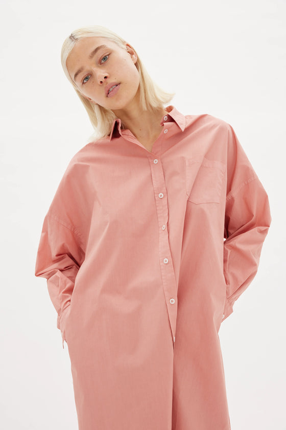 Chiara Shirt Dress Maxi Himalayan Pink