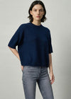 273 Cashmere Featherweight Top - French Navy