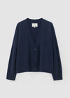 275 Cashmere Featherweight Cardi - French Navy