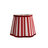 Red Stripe Scallop Lamp Shade