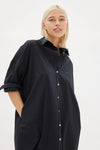 Chiara Shirt Dress Maxi Black