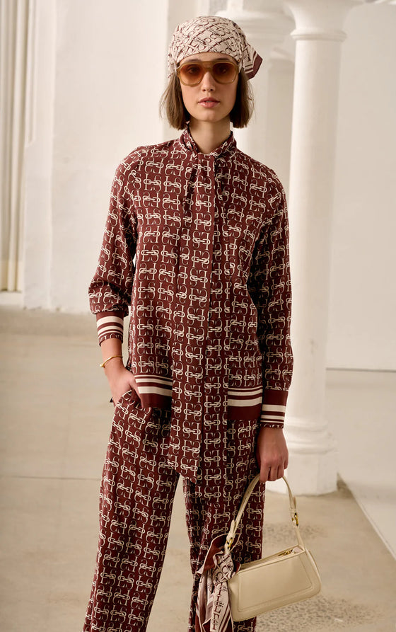 L Insignia Silk Shirt