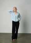 394 Cashmere Cardi Blue