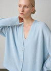 394 Cashmere Cardi Blue