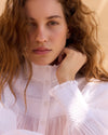 Le Plessis Pleated Blouse White