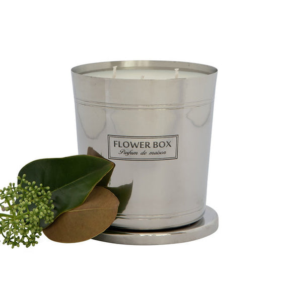 Hallmark Candle Magnolia and Green Leaves