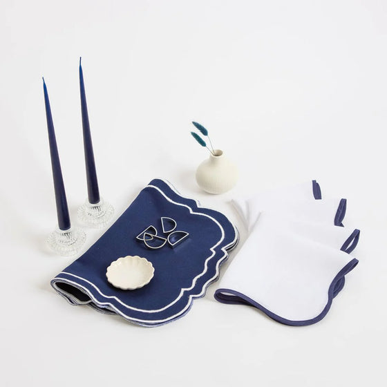 All About Navy Tablescape - Table for 4