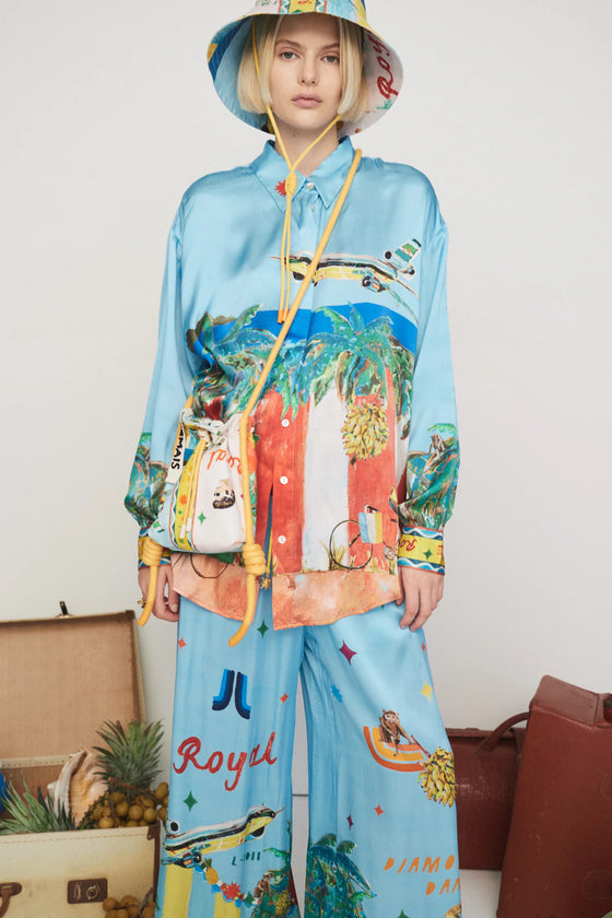 ALL ABOARD SILK SHIRT