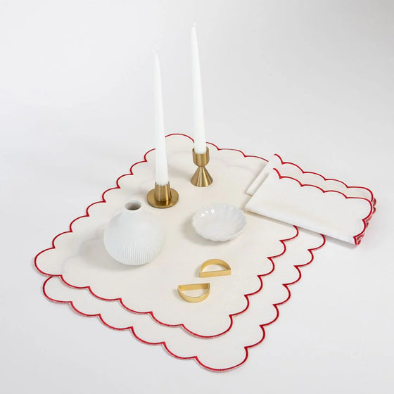 Touch of Red Tablescape - Table for 4