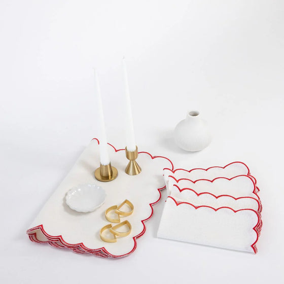 Touch of Red Tablescape - Table for 8