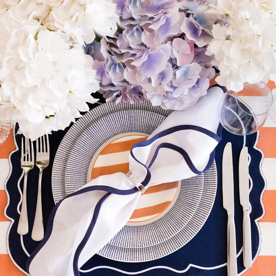 All About Navy Tablescape - Table for 8