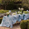 Ocean Blue Fruit Toile Table Cloth