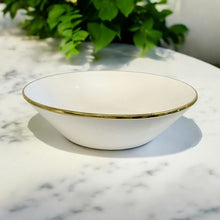  white Bowl with Gold S
