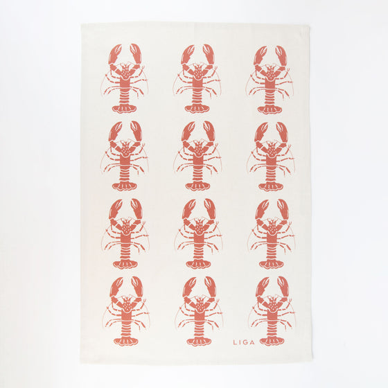 Organic Cotton Lobster Tea Towel