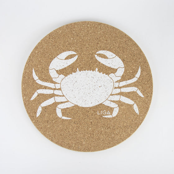 Cork Placemat - Crab