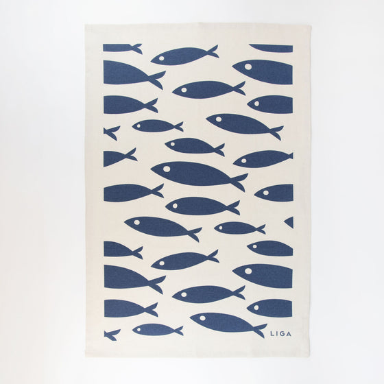 Organic Cotton Fish Tea Towel