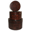 Round Leather Box