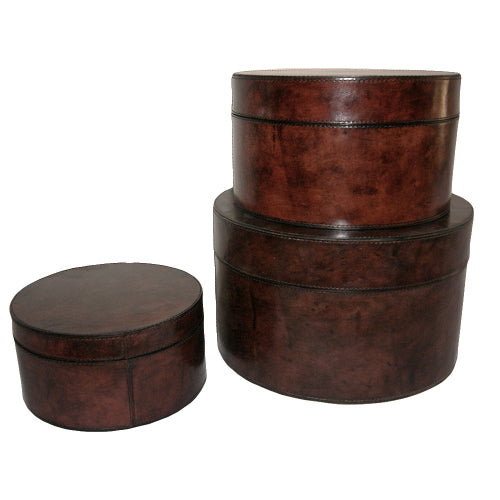 Round Leather Box