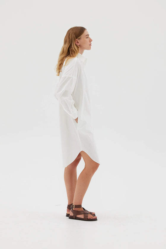 Chiara Shirt Dress White