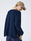 Camille Cashmere Top - Navy