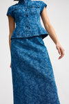Nola Skirt - Denim Peony