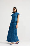 Nola Skirt - Denim Peony
