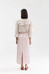 Ellery Blouse - Antique Bark Stripe