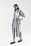 Buddy Shirt Dress - Royal Stripe