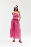 Calla Skirt - Poppy Bark Stripe