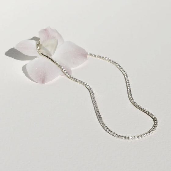Aspen Tennis Necklace - Silver