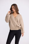 Monteith Wrap Knit - Oat Marle
