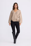 Monteith Wrap Knit - Oat Marle