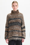 Stripe Melange Knit Pullover