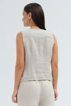 Transit Waistcoat Sand Stripe