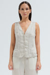 Transit Waistcoat Sand Stripe