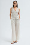 Transit Waistcoat Sand Stripe