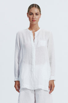  Linen Longline Shirt